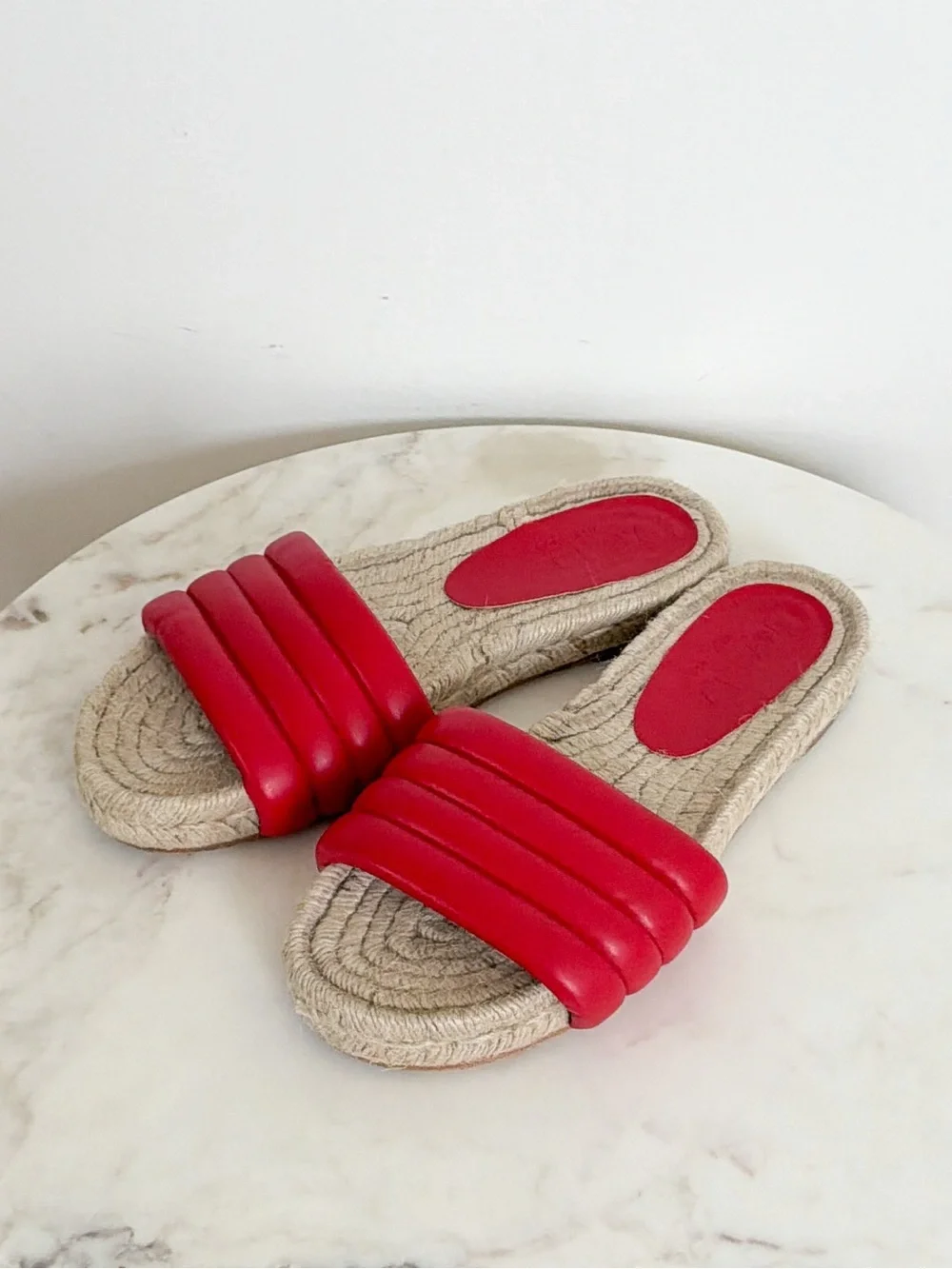 Marea New York Padded Espadrille Sandals Red Size 37 EU 6-6.5 US